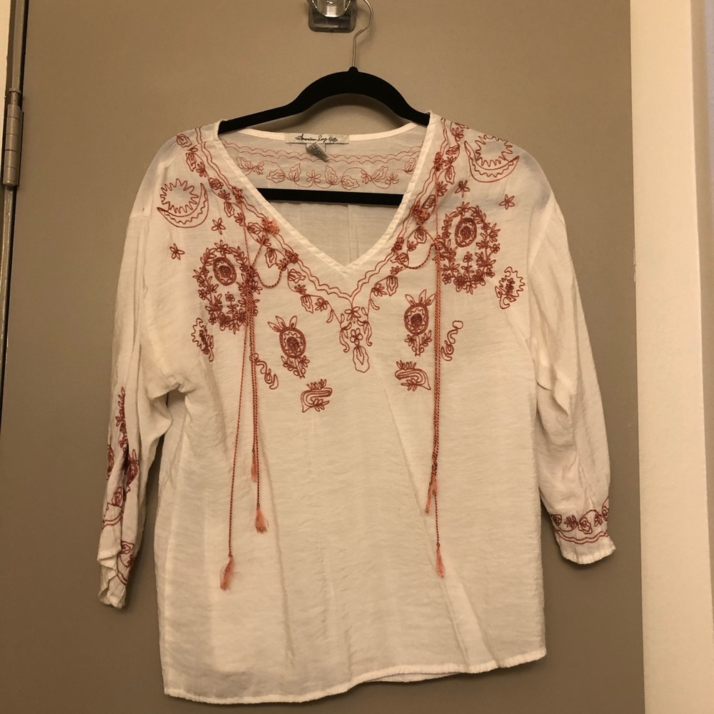 Boho embroidered shirt